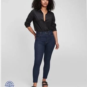GAP Blue Skinny Jeans High-Waisted Stretch